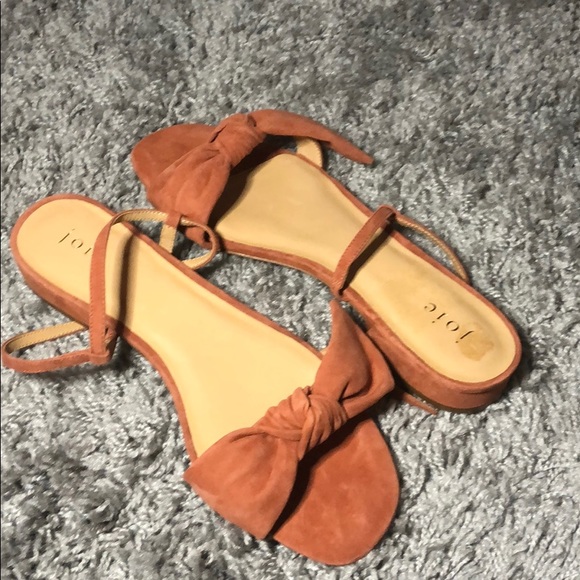 ❌SOLD❌Joie Parthena Bow Suede Sandal DesertRose 39 - Picture 2 of 4